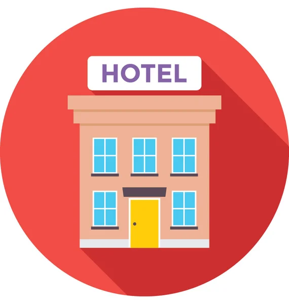 Hotel icono vectorial — Vector de stock