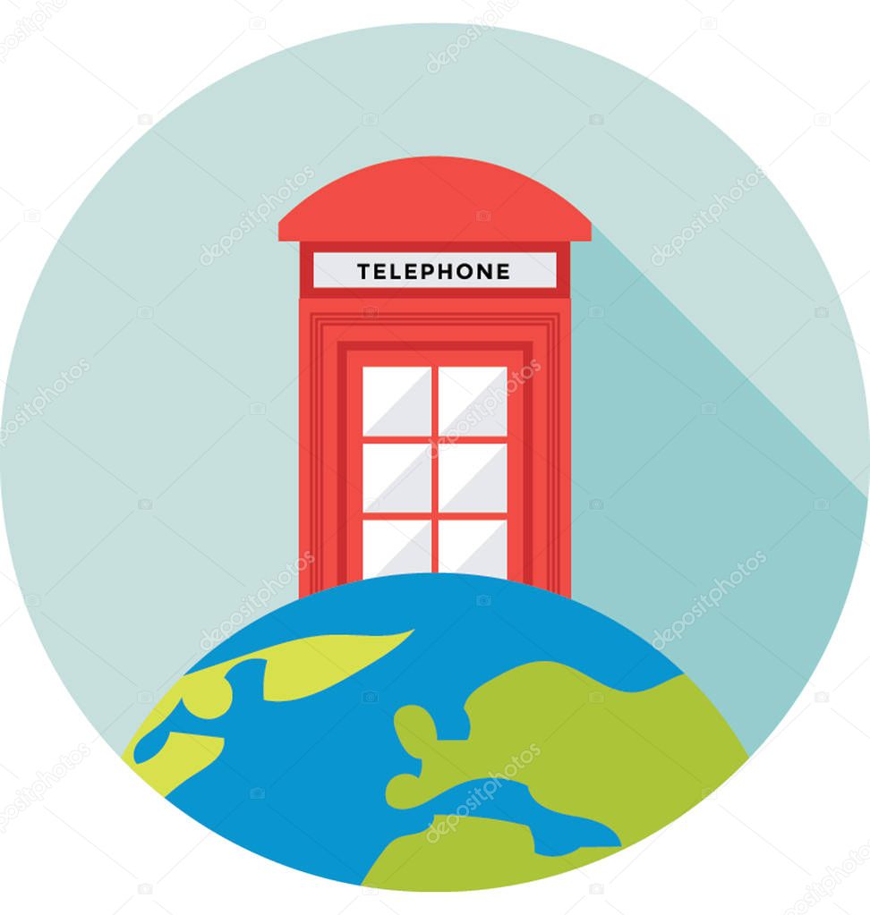 Phone Booth Vector Icon