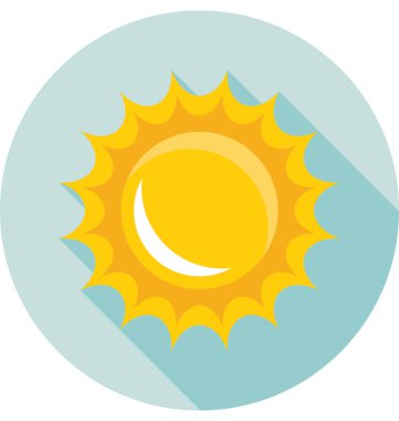  Güneş vektör simgesi