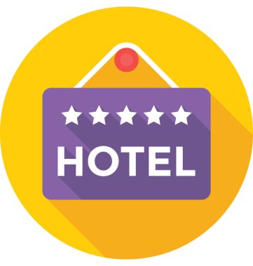 Hotel tabela vektör simgesi