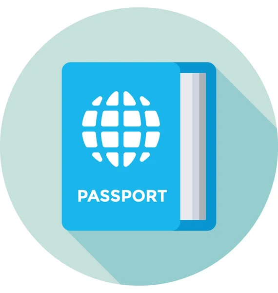 Ícone do vetor passaporte — Vetor de Stock