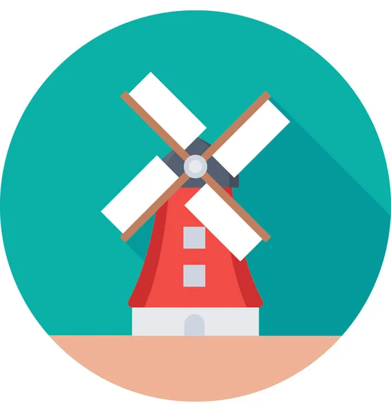 Windmill Vector Icon — Stock Vector