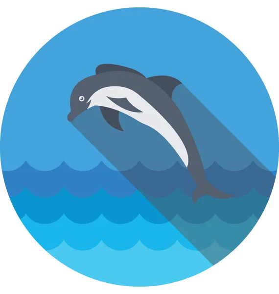 Delphin-Vektorsymbol — Stockvektor