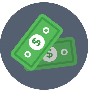  banknot vektör simgesi