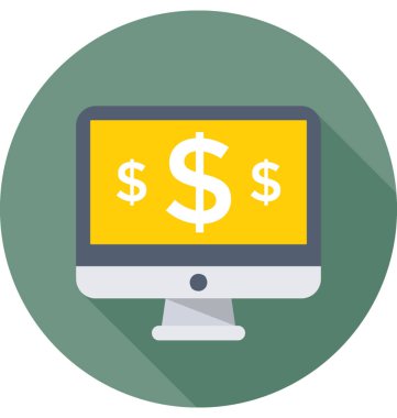  Online iş vektör simgesi