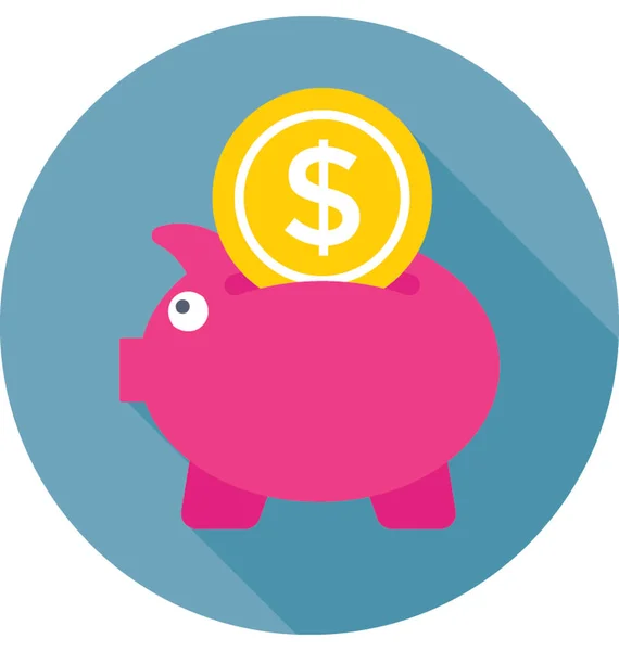 Piggy Bank icono de vector — Archivo Imágenes Vectoriales