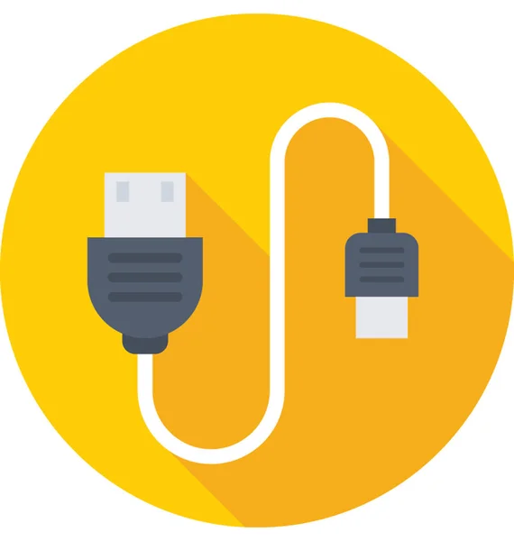 Cable de datos Vector Icon — Archivo Imágenes Vectoriales