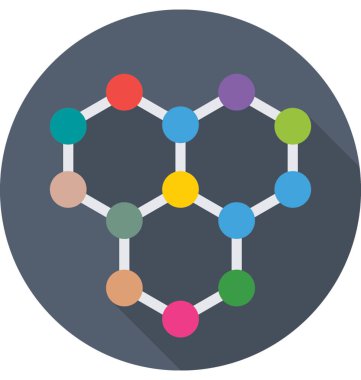  Moleküler bağ vektör simgesi 