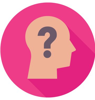  Düşünme vektör simgesi