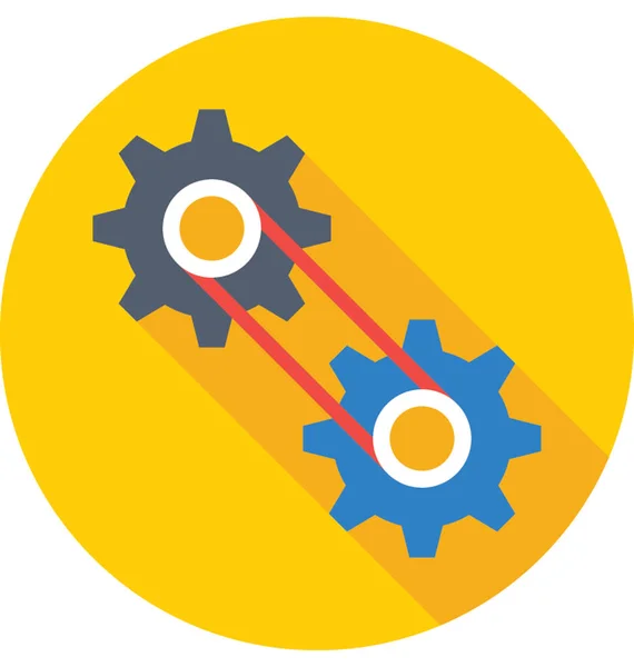 Cog Chain Vector Icon — Stock Vector