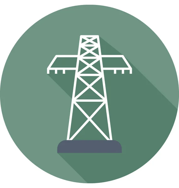 Torre eléctrica Vector Icono — Vector de stock