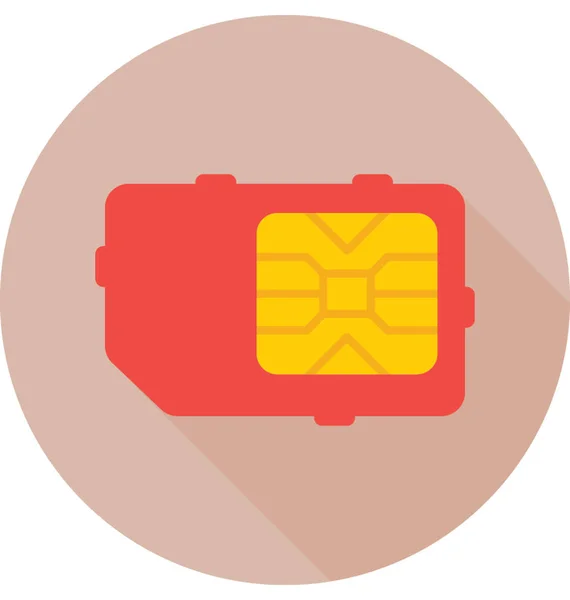 Sim Card Vector Icon — Stock Vector