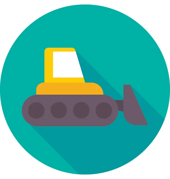 Icona vettore bulldozer — Vettoriale Stock