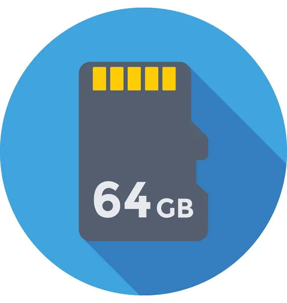 Memory Card Vector Icon — Stock Vector