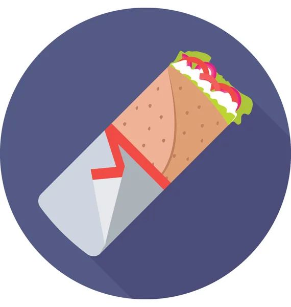 Ikon Vektor Tacos - Stok Vektor