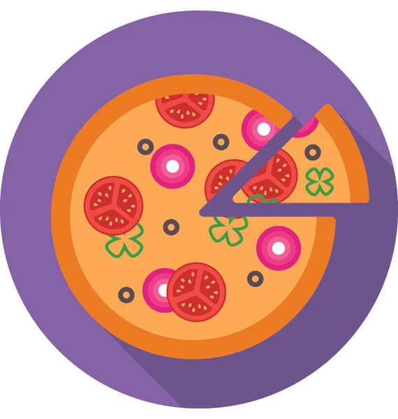 Icono de vector de pizza — Vector de stock