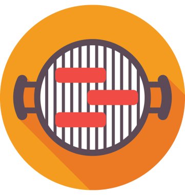  Barbekü ızgara vektör simgesi