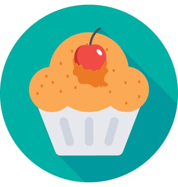  cupcake vektör simgesi