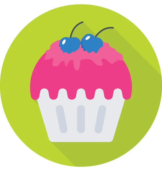 Cupcake vector icono — Archivo Imágenes Vectoriales