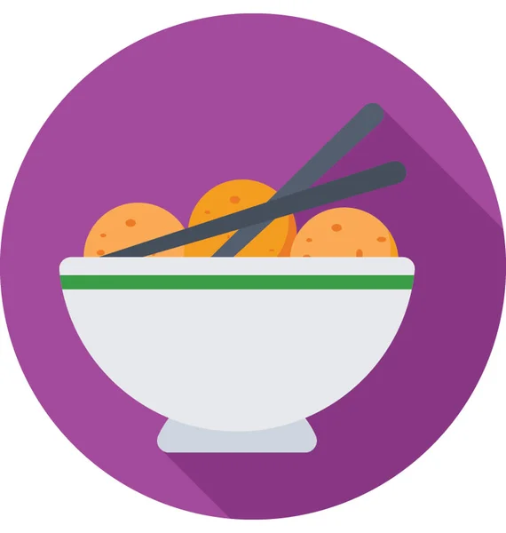 Fideos vector icono — Vector de stock