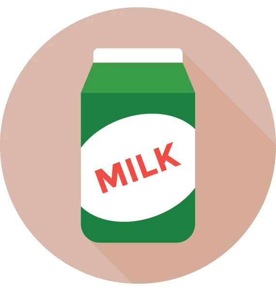 Paquete de leche Vector Icono — Vector de stock