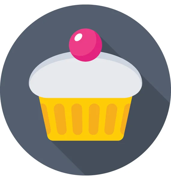 Cupcake vector pictogram — Stockvector