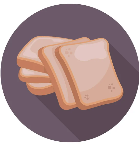 Toast Vector Icon — Stock Vector