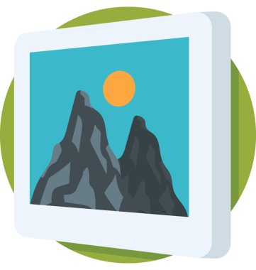  Manzara vektör simgesi 