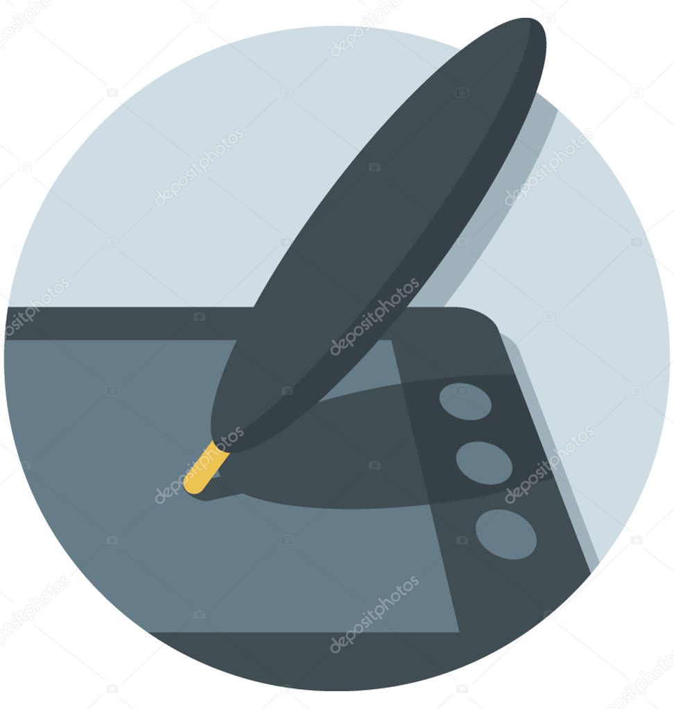  Pen Tablet Vector Icon