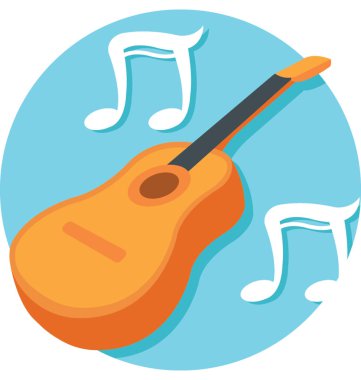  Gitar vektör simgesi 