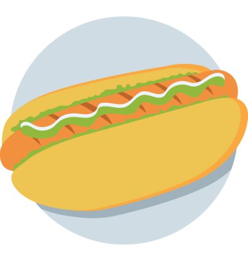  Hotdog vektör simgesi