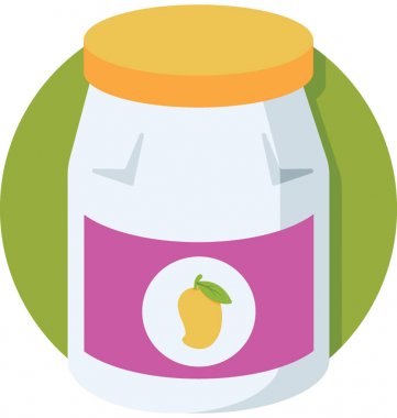  Mango reçel vektör simgesi 
