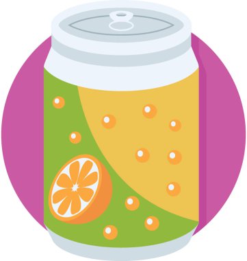  Portakallı gazoz vektör simgesi