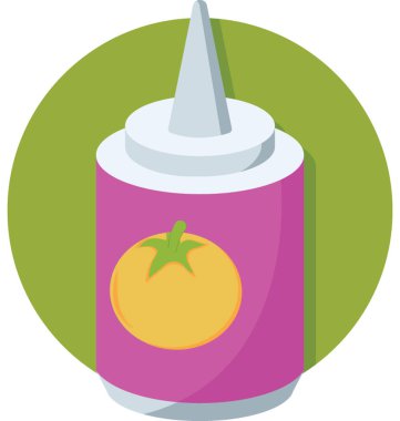  Domates ketçap vektör simgesi 