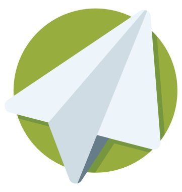  kağıt düzlem vektör simgesi