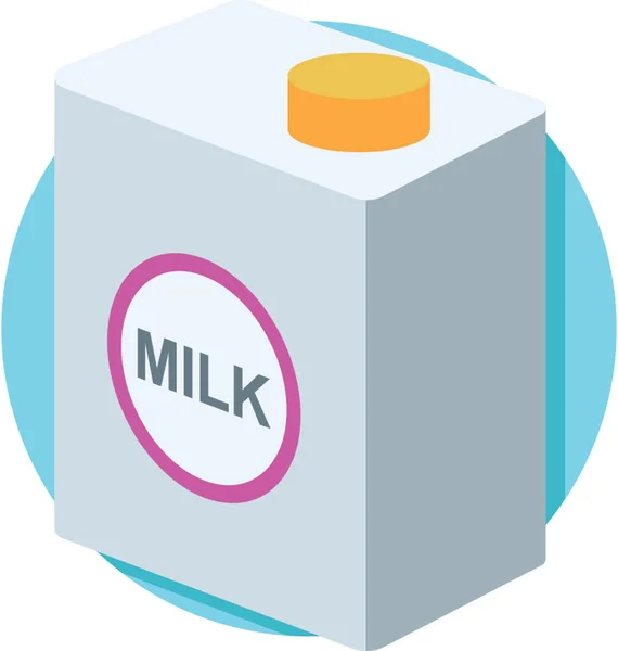 Pacote de leite Vector Ícone — Vetor de Stock