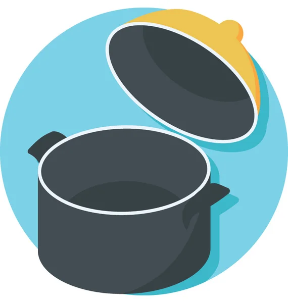 調理鍋のベクトルのアイコン — ストックベクタ