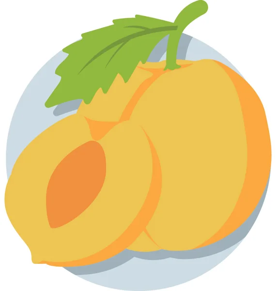 Peach Vector Icon — Stock Vector