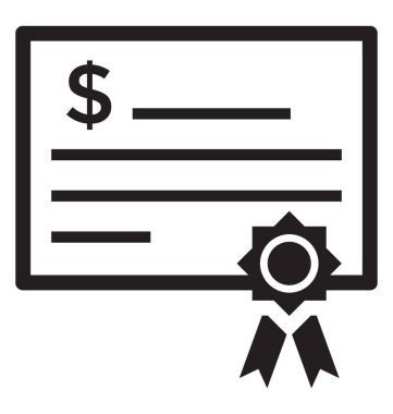  İş sertifika vektör simgesi