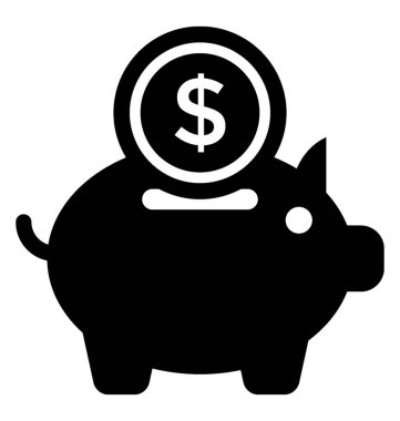  domuzcuk banka vektör simgesi