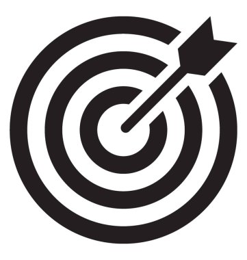  Bullseye vektör simgesi