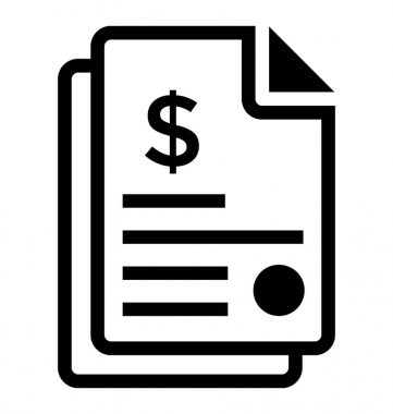  Banka ekstresi vektör simgesi