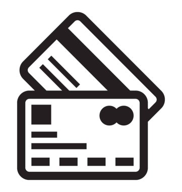   Kredi kartı vektör simgesi