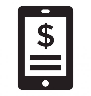  mobil bankacılık vektör simgesi