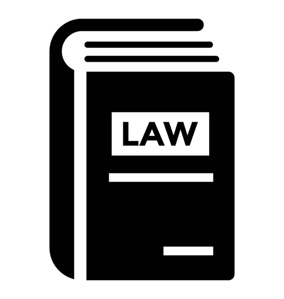 Hukuk kitabı vektör simgesi — Stok Vektör