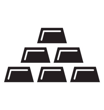  Altın külçeler vektör simgesi 