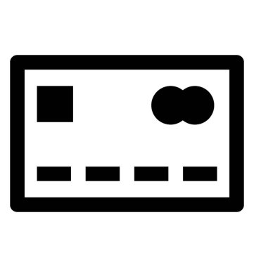  Kredi kartı vektör simgesi