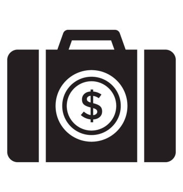  para çantası vektör simgesi 