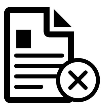  Belgeler vektör simgesi iptal