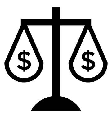  İş eşitlik vektör simgesi